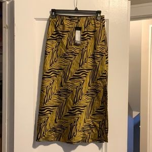 Nasty Gal Zebra Print MIDI Skirt